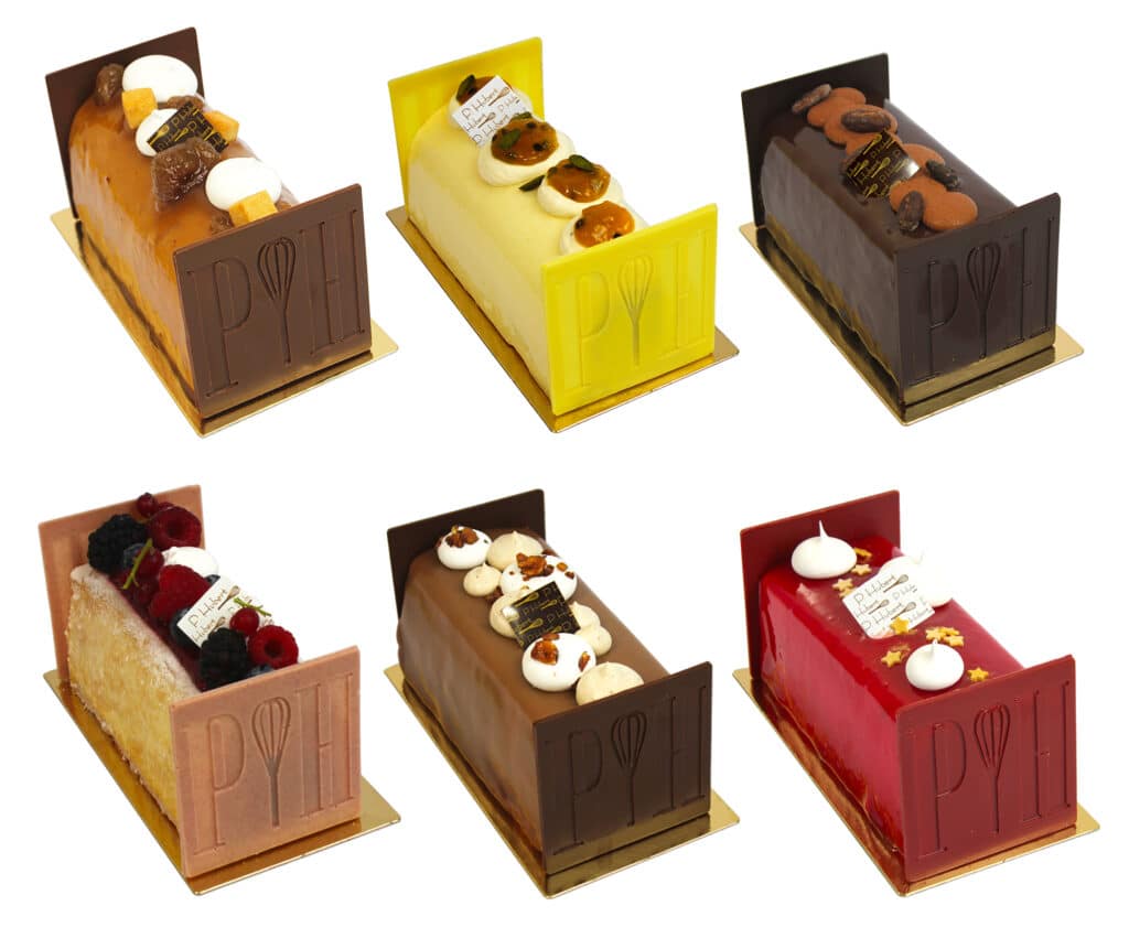 Photos des bûches du pâtissier Pierre Hubert à Dijon