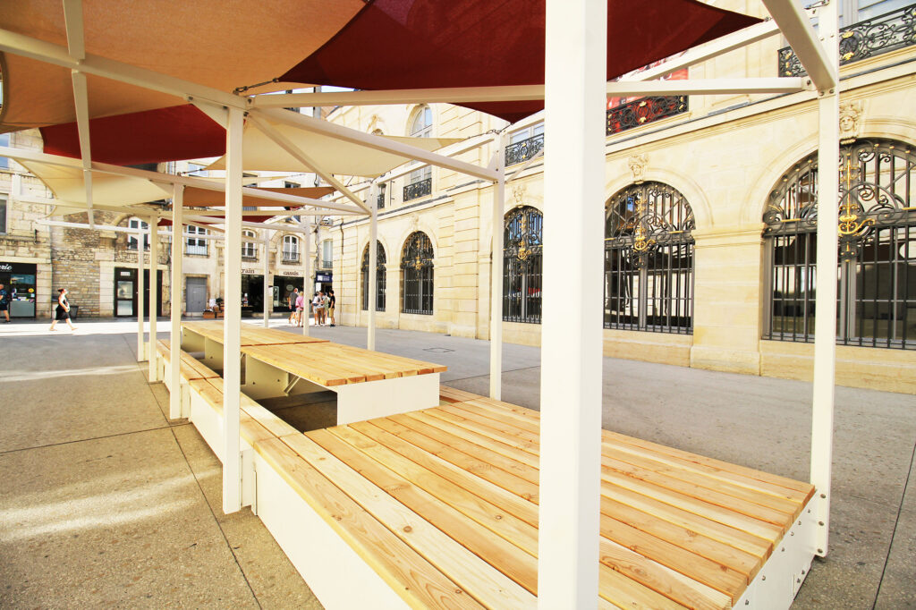 Mobilier urbain à Dijon pour Boudier Métallerie